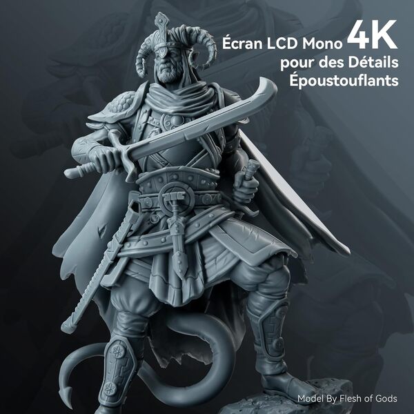 ELEGOO Mars 5 Imprimante 3D Résine avec Écran LCD Monochrome 4K, Nivellement Automatique, Autocontrôle, Taille d'Impression de 143,43x89,6x150 mm³