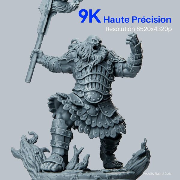 ELEGOO Mars 5 Ultra Imprimante 3D Résine 9K, Impression à Haute Vitesse 150mm/h, Nivellement Automatique, Détection Intelligente, Transfert Wi-Fi, Taille d'Impression 153.36 x 77.76 x 165 mm³