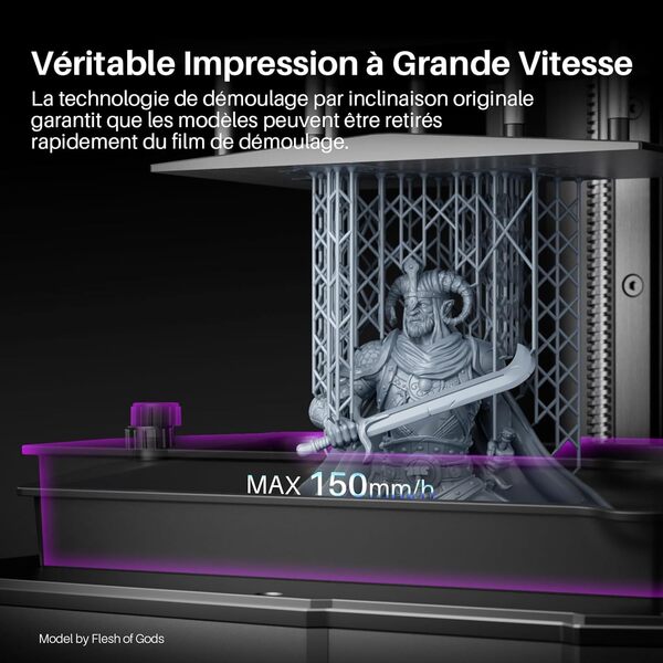 ELEGOO Mars 5 Ultra Imprimante 3D Résine, avec Écran LCD Mono 9K de 7 pouces, Impression à Haute Vitesse 150 mm/h, Caméra AI Intelligente, Transfert Wi-Fi, Taille d'Impression 153,36 x 77,76 x 165 mm³