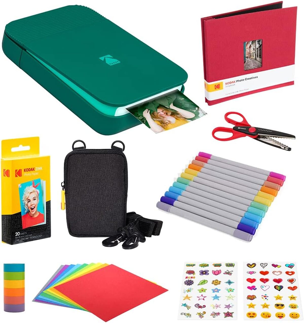 Test de l'imprimante numérique instantanée Kodak Smile (vert) avec kit de scrapbooking