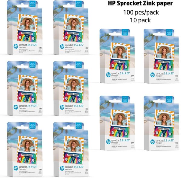 HP Sprocket Papier photo adhésif Zink 3,5 x 4,25