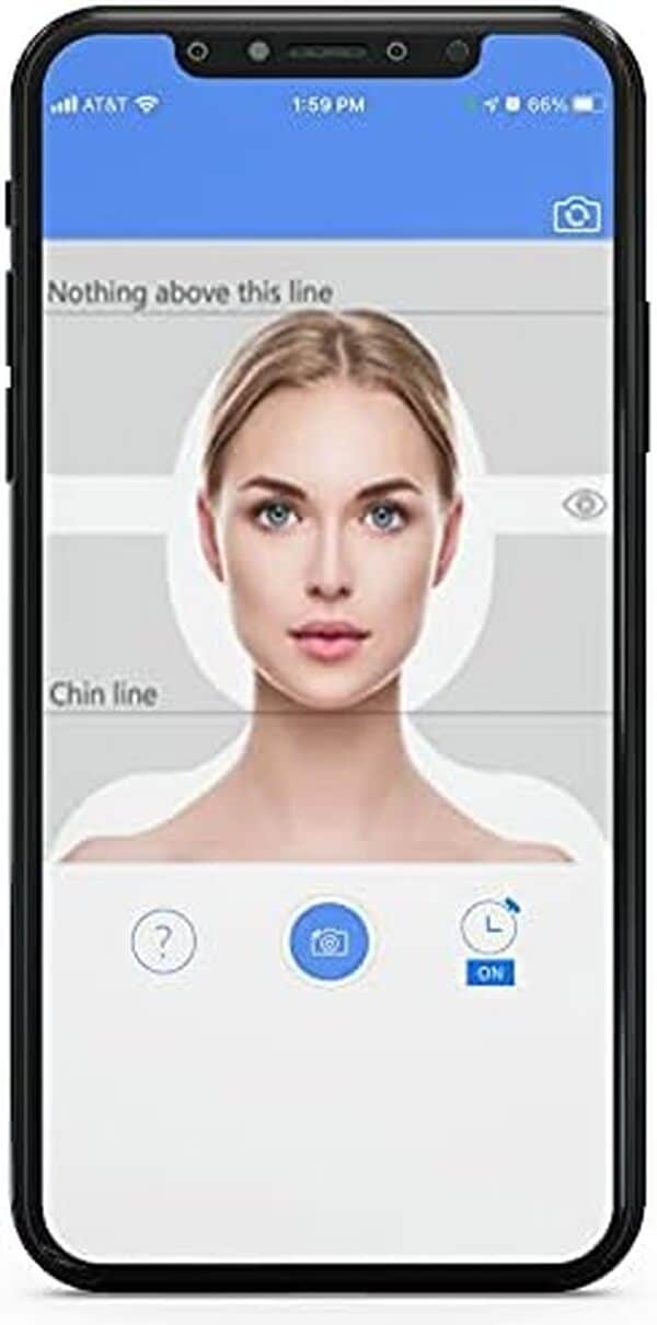 Système Photo Passeport Smartphone Compatible avec iPhone et Android
