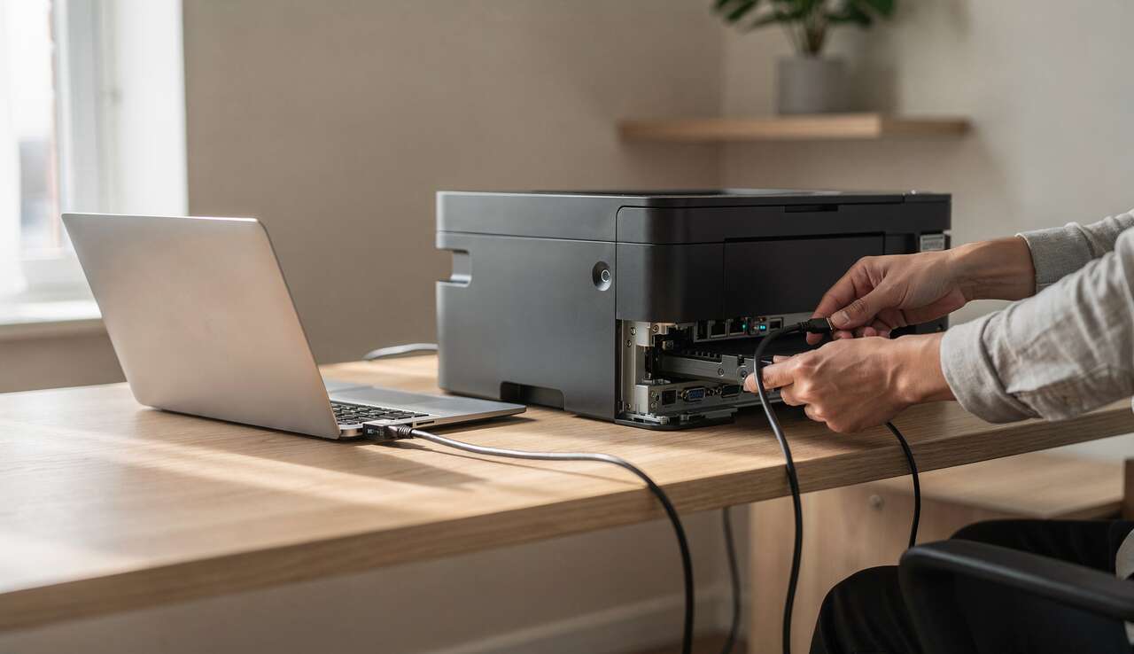 V&eacute;rifiez les branchements de votre imprimante