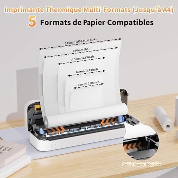 Découvrez la performance de l'imprimante thermique Phomemo M833 avec analyse détaillée de son autonomie 2600mAh et de ses capacités A4 pour optimiser votre choix d'équipement d'impression.