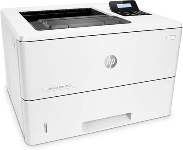 Découvrez les performances de l'imprimante HP LaserJet Pro M501dn : rapidité, efficacité et qualité d'impression monochrome exceptionnelle pour vos besoins professionnels