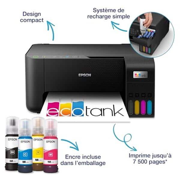 Découvrez notre test complet de l'Epson ET-2815 : une imprimante multifonction performante offrant une vitesse d'impression de 15 ppm, idéale pour les petits bureaux et le travail à domicile.