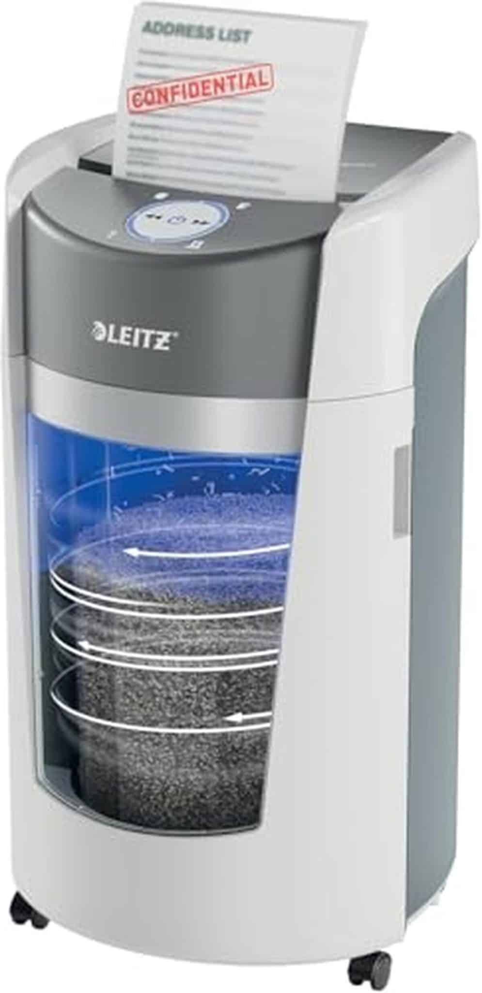 Test : destructeur Leitz IQ Optimax Office 550 P5 micro-coupe 35L