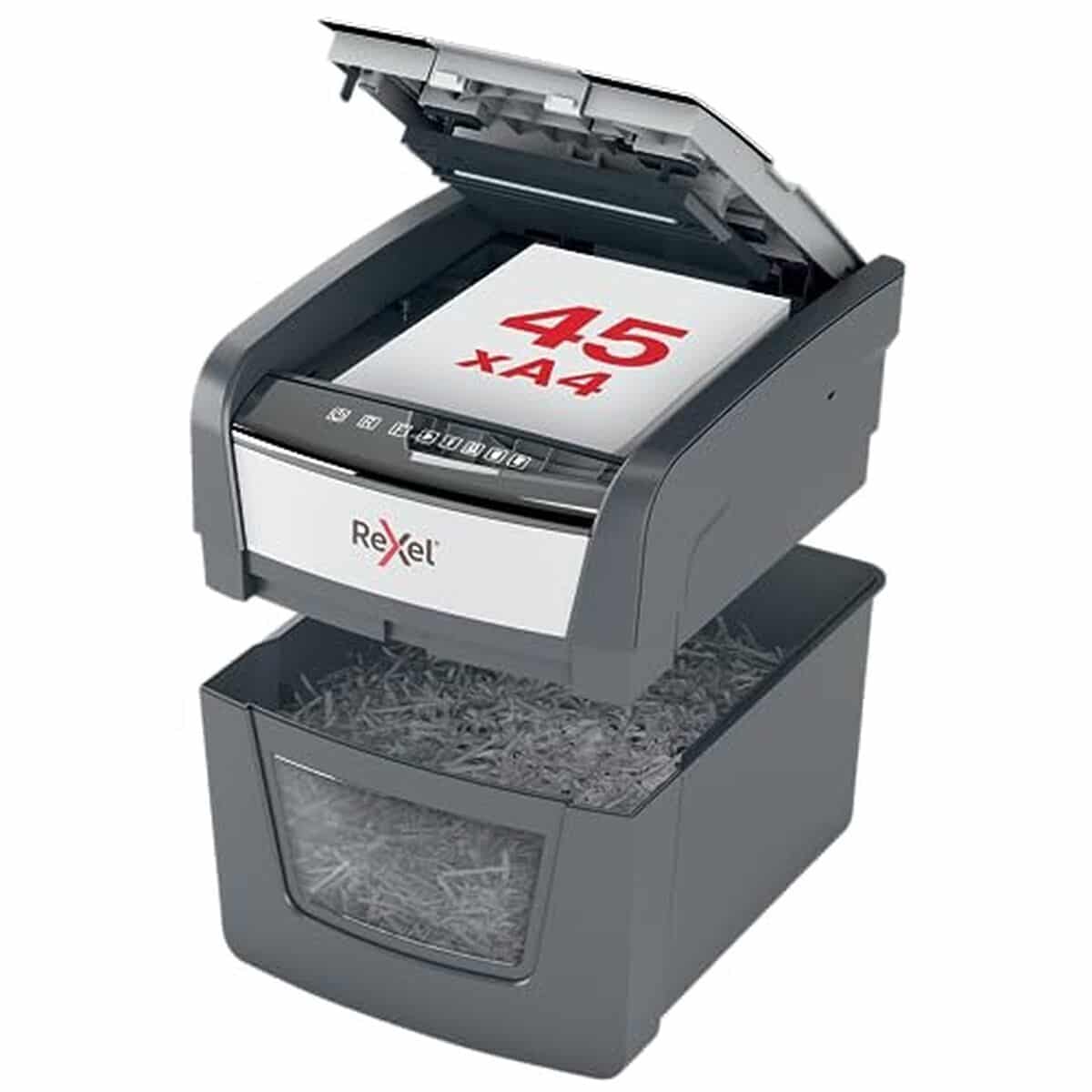 Test Rexel Auto+ 45X : destructeur de documents automatique